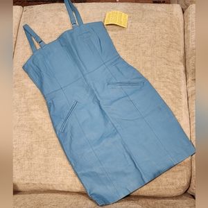 Vintage Blue leather dress